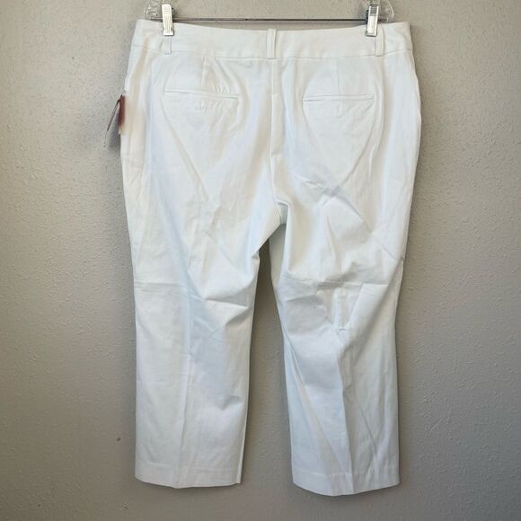 NWT Style & Co white Stretch Capri Pants Size 14 - Picture 5 of 7